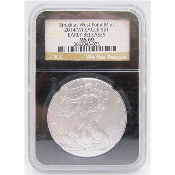 2014 (W) AMERICAN SILVER EAGLE NGC MS69