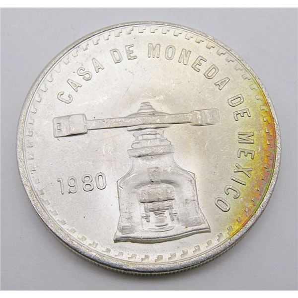 1980 MEXICO 1 ONZA .925 SILVER LEY COIN