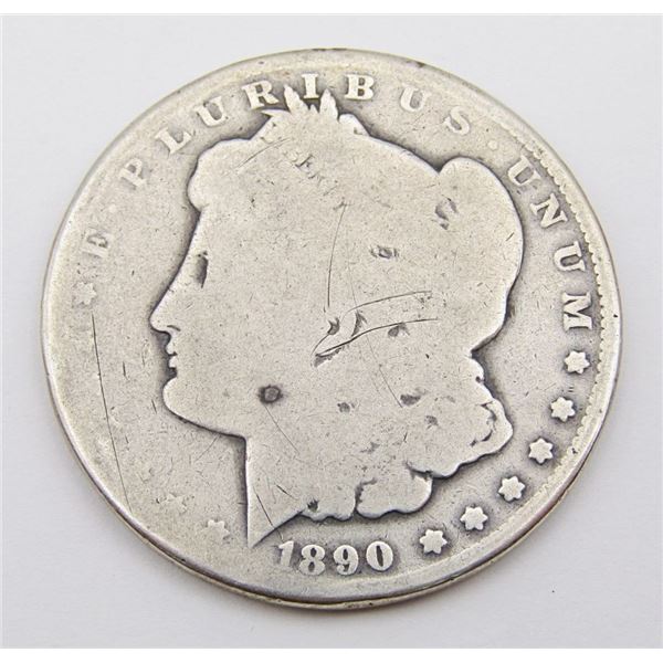 1890-CC MORGAN SILVER DOLLAR