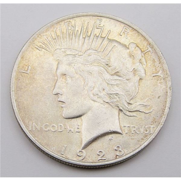 1923 PEACE SILVER DOLLAR - XF/AU