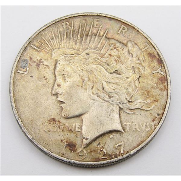 1927-D PEACE SILVER DOLLAR CIRC
