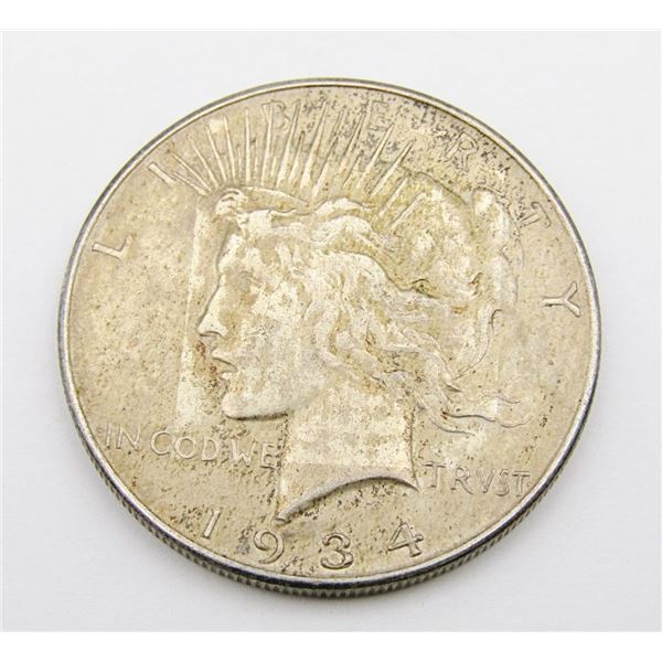 1934 PEACE SILVER DOLLAR CIRC