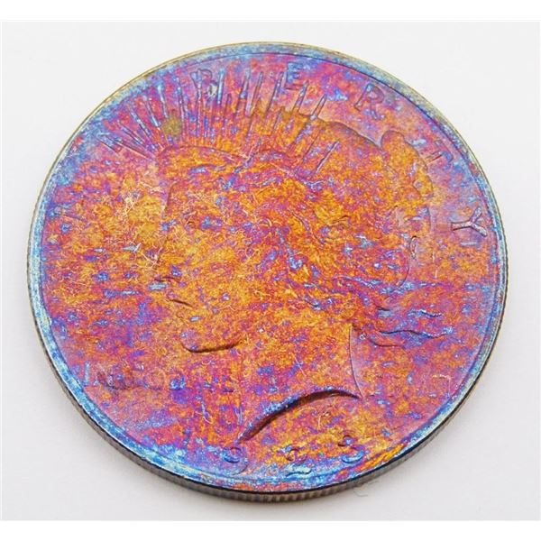 1923 RAINBOW COLOR PEACE DOLLAR