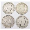 Image 1 : (4) BARBER HALF DOLLARS - CIRCS