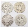 Image 2 : (4) BARBER HALF DOLLARS - CIRCS