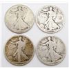 Image 1 : (4) 1917 WALKING LIBERTY HALF DOLLARS