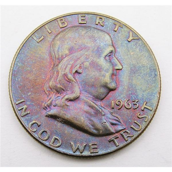 RAINBOW 1963-D FRANKLIN HALF