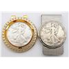 Image 1 : (2) WALKING LIBERTY 50c MONEY CLIPS