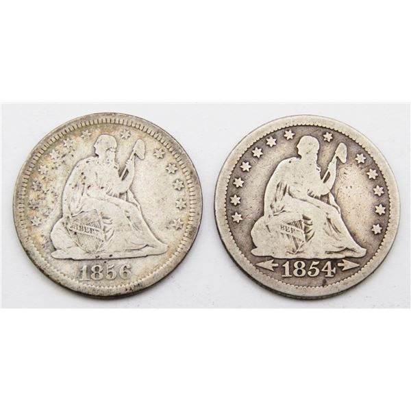 1854 & 1856 SEATED QUARTERS