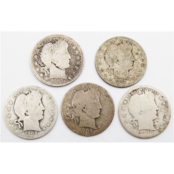 (5) DIFF BARBER QUARTERS - MIXED DATE