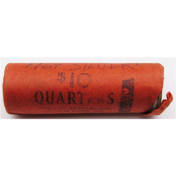 1964-D WASHINGTON QUARTER BU ROLL