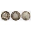 Image 1 : (2)1876-CC & 1876 SEATED DIMES