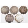 Image 1 : (5) SEATED DIMES CIRC or BETTER