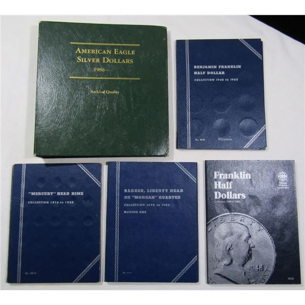 (5) EMPTY COIN COLLECTOR ALBUMS used