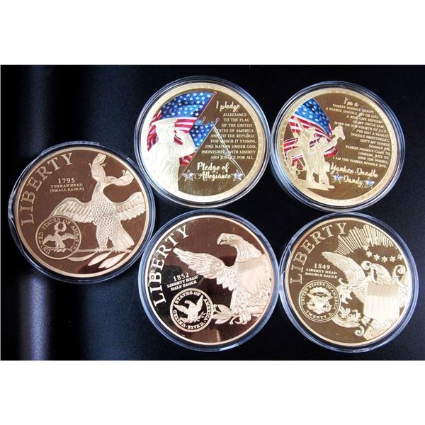 (5) COLOSSAL COMMEMORATIVE COINS PROOF!