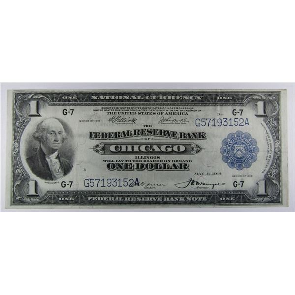 1914 $1 NATIONAL CURRENCY CHICAGO IL