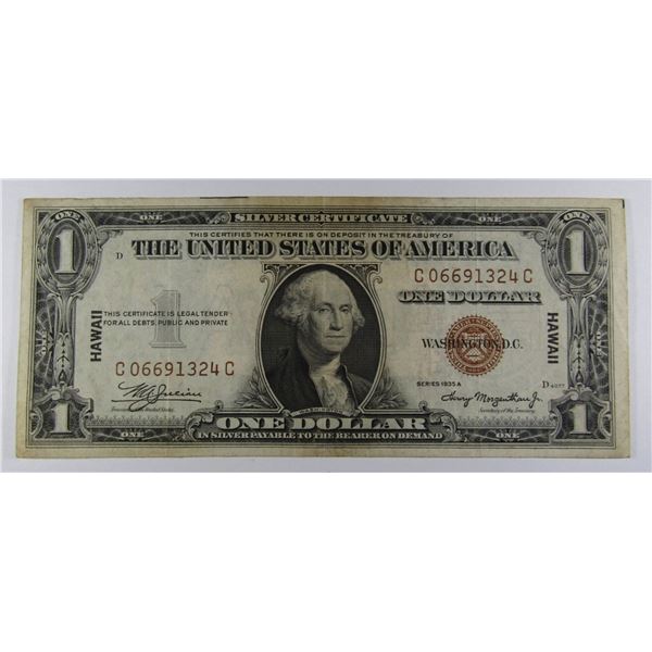 1935 $1 "HAWAII" SILVER CERTIFICATE - NICE