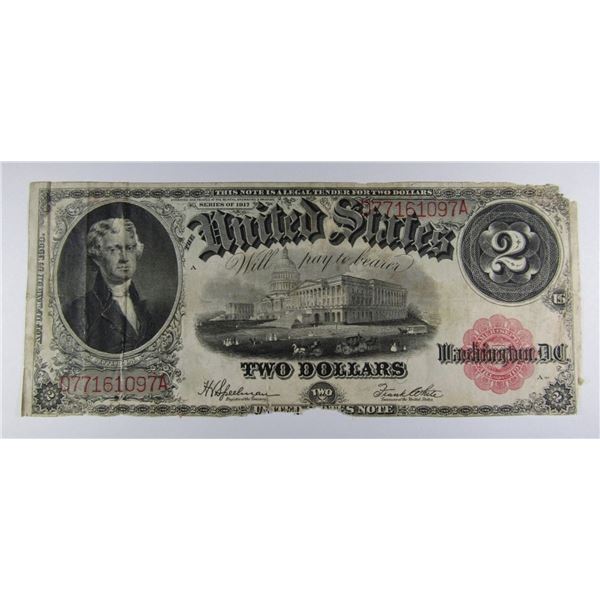 1917 $2 U.S. LEGAL TENDER PAPER MONEY