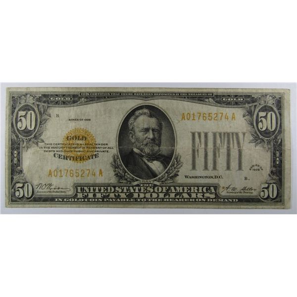 1928 $50 U.S. GOLD on DEMAND NOTE
