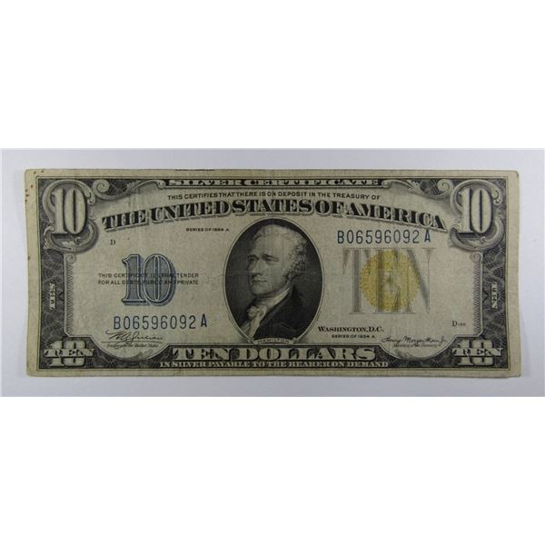 1934 $10 "NORTH AFRICA" SILVER CERTIFICATE