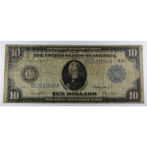 1914 $10 FEDERAL RESERVE NOTE - LARGE SIZE
