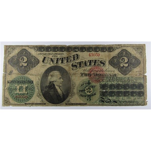 1862 $2 U.S. LEGAL TENDER LARGE SIZE NOTE