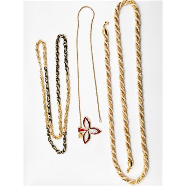 VINTAGE NECKLACE TRIO (1- RED MONET)
