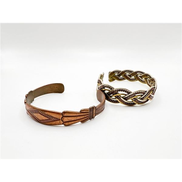 2 BANGLE BRACELETS 1- COPPER