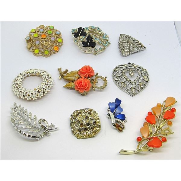 FOR REPAIR BROOCH LOT OF 10!