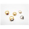 Image 1 : 4 GOLD TONE RINGS, 1 SILVER TONE RING