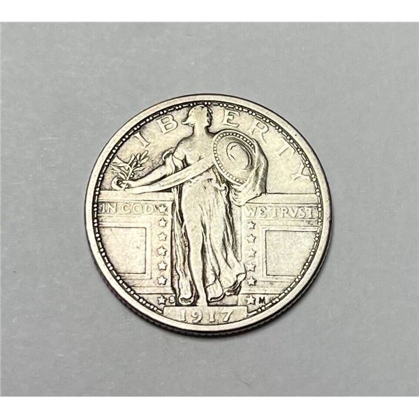 1917-S Standing Liberty Quarter Type-I AU