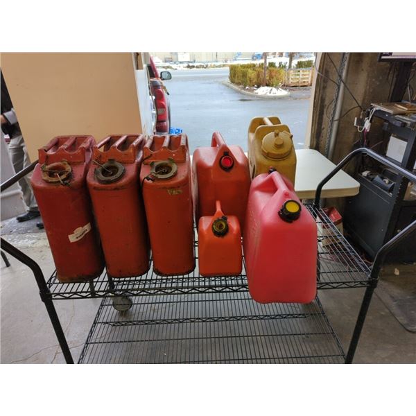 7 GAS CANS - 3 METAL