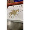 Image 2 : DOUBLE SIZE KIDS 7PC BED IN A BAG AND UNICORN CANVAS ART