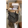 Image 1 : 2 BOXES OF KITCHEN ITEMS, CUTLERY, BLENDER, JUICER