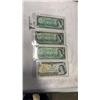 Image 1 : 4- 1 DOLLAR BILLS UNCIRCULATED 1954-1967, 1967-1973