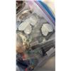 Image 3 : 2 LARGE BAGS OF JEWELRY, EARRINGS, MISC PINS