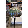 Image 2 : 5FT TALL DRAGONFLY LEADED STAINED GLASS SHADE FLOOR LAMP