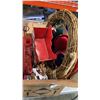 Image 2 : 2 BOXES AND CRATE OF CHRISTMAS DECOR, WREATH, LIGHTS