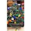 Image 6 : 2 BOXES AND CRATE OF CHRISTMAS DECOR, WREATH, LIGHTS