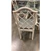 Image 2 : 73.5" X 45.75" GLASSTOP TABLE 5/8" THICK WITH RATTAN BASE AND 5 CHAIRS