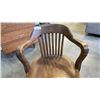 Image 3 : WOOD ROLLING OFFICE CHAIR