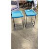 Image 1 : 2 MODERN IRON BASE STOOLS 26 INCHES TALL