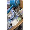 Image 10 : TRAY OF KITCHEN ITEMS, COOKIE CUTTERS, CHEESE CUTTER BOARD