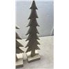 Image 2 : 2 WOOD CHRISTMAS TREE DECORATIONS - APPROX 2 FOOT TALL