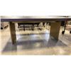 Image 2 : LARGE SOLID WOOD AND METAL DINING TABLE - 7 FOOT X 42 INCHES