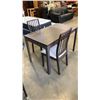 Image 1 : MODERN DINING TABLE WITH LEAF AND 2 CHAIRS