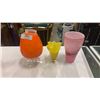 Image 5 : 7 PIECES ART GLASS VASES