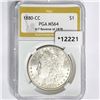 Image 1 : 1880-CC Morgan Silver Dollar PGA MS64 8/7 Rev of