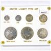 Image 1 : (7) 1854-1883 Seated Liberty Type Set