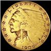 1909 $2.50 Gold Quarter Eagle NICELY CIRCULATED